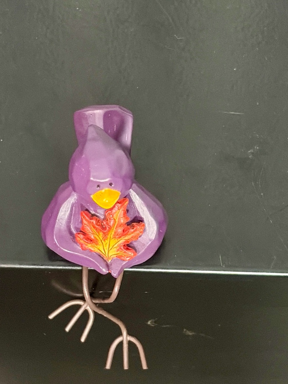 Autumn Daydream Purple Bird Shelf Sitter Resin Figurine 3.5” x 2” - Picture 3 of 6